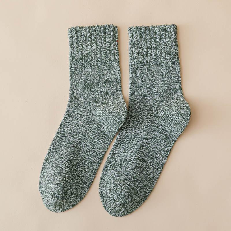 Men's Retro Thick Wool Socks - Warm and Versatile for Autumn and Winter