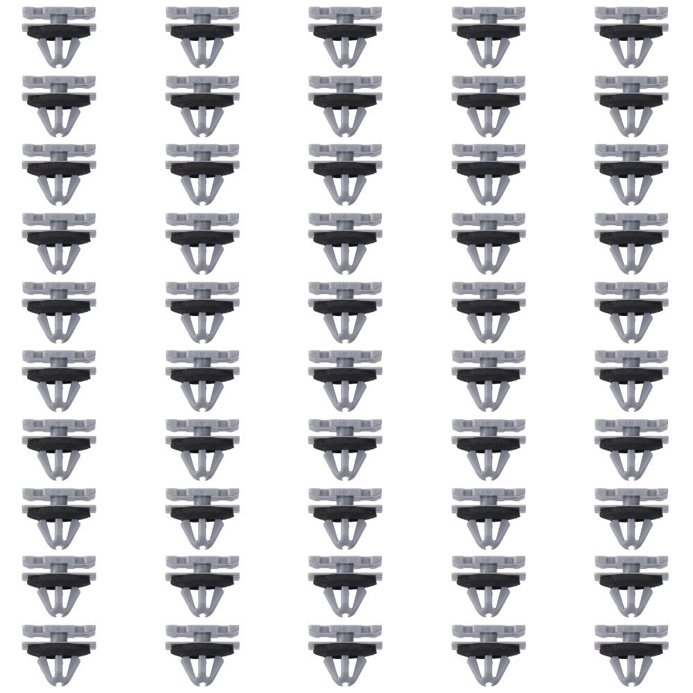 50 Stück Autozubehörteile 19352782 Clip 68172491AA Grau Wippleistenclips Clipersatz für Auto