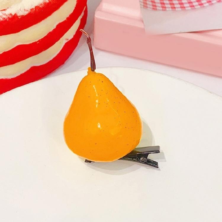 Unique And Practical Resin Hair Clip Shaped Like Fruits And Vegetables Hairpin Suitable For Girls' Everyday Styling