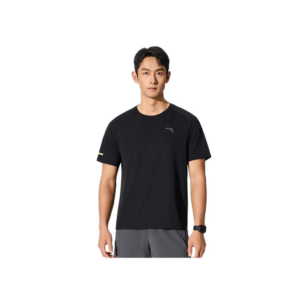 Anta Quick-Drying Breathable Round Neck Simple Comfortable Solid Color Short Sleeve T-Shirt Men Tops Clear-Wind-Gray 952525103-5