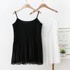 Wearing Modal Camisoles for Women In Summer Loose Medium To Long Pleated Chiffon Top Versatile Bottom Layer Large Size, Thin Inner Layer