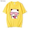 Couple Shirt Bubu Is Watching Movie With Dudu Tshirts Cartoon Cute Graphic Tshirt Unisex Kawaii Y2k Top 100 Cotton Unisex Clothes