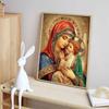 Set Pittura Diamante Fai da Te 5D Diamanti Completi Vergine Maria Religiosa Artigianato per Decorazione Parete Casa