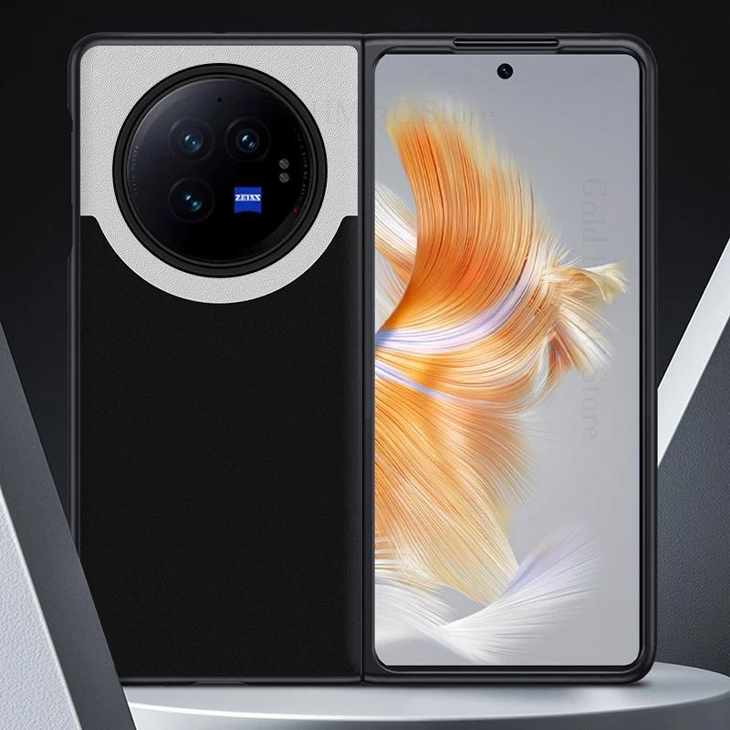 Kožený nárazuvzdorný kryt na telefon Fundas For Vivo X Fold3 Pro 5G Splice pro VIVO X Fold 3 Pro 5G Flip Ochranný kryt na telefon pro Vivo X Fold 3 Pro Coque
