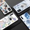 Mode Astronaut süße Glashülle für Samsung Galaxy A52 A71 A50 A51 A70 A21s A31 A72 A10 A12 A30 A22 5G Telefonabdeckung