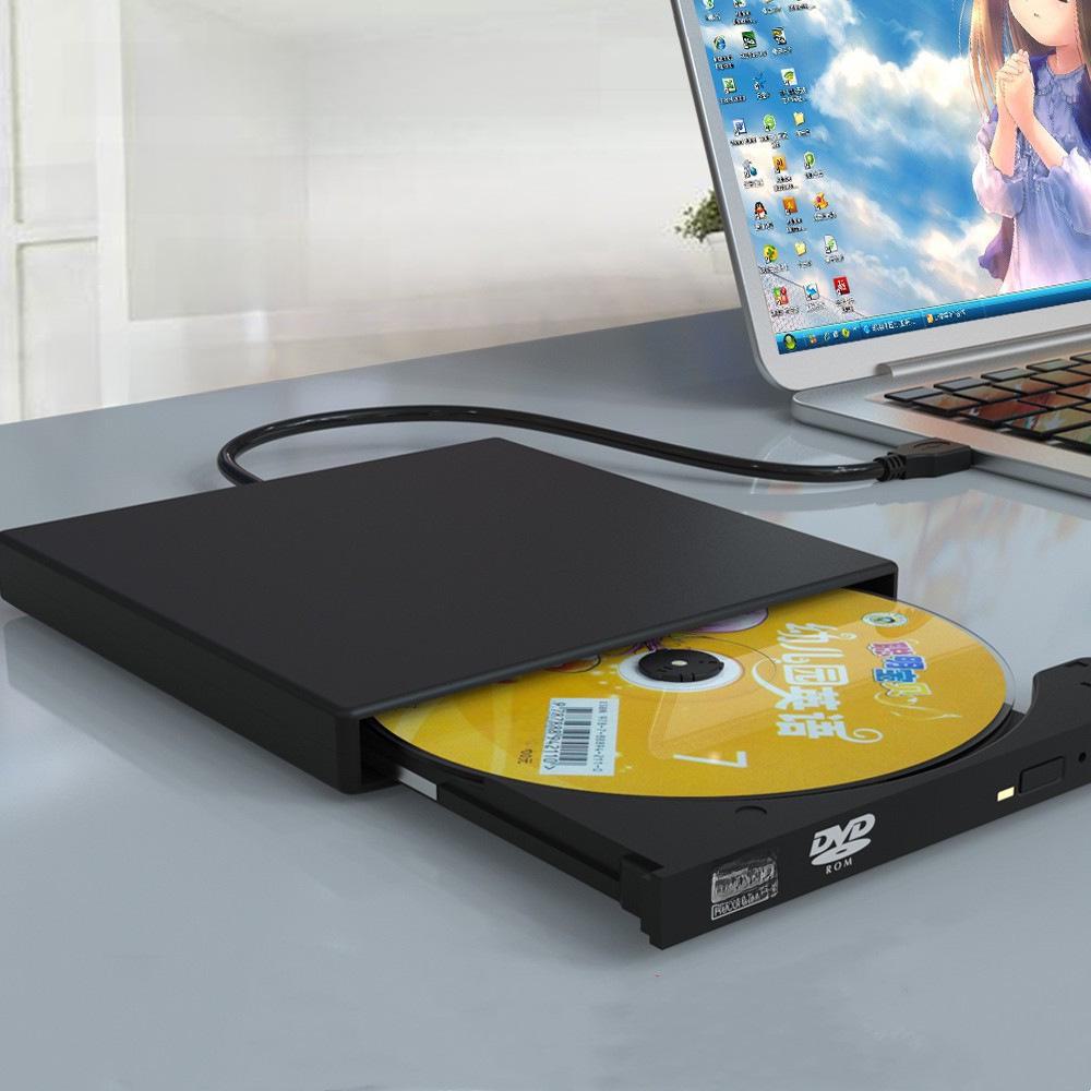 Externes optisches CD/DVD-Laufwerk mit USB 2.0 und CD-RW- und DVD-Brennerfunktion für Desktop und Notebook