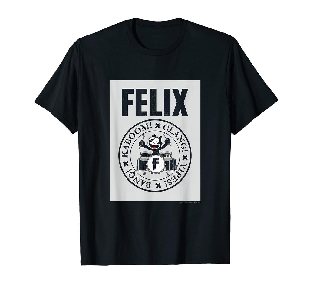 Felix the Cat FELIX (CLANG,YIPES,BANG,KABOOM! DRUM) T-shirt