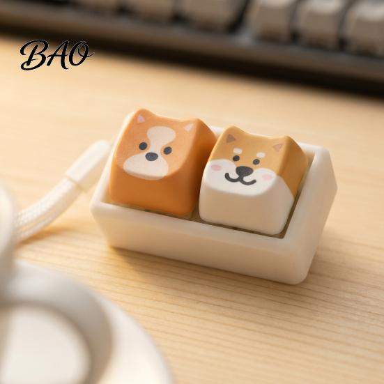 Push Button Toy Cartoon Dog Fidget Keyboard Toy, 1/2/3/4/9-Key Stress Relief Gadgets Mini for Backpack Handbag Purse Charm Keychain Pendant