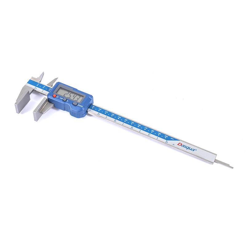 Dasqua Stainless Steel 0-200mm Digital Caliper With Large Measuring Face Perfect for Measuring Wire Ropes and Rubbers 0-200 mm синий