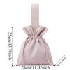 Large Capacity Solid Color Handbag Portable Pleated Bucket Bag Nylon Drawstring Bag  Shopping