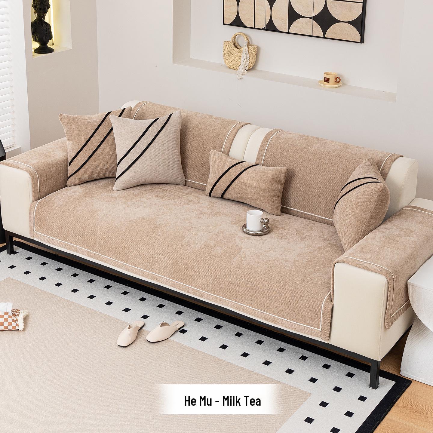 Нескользящая велюровая наволочка для дивана на все сезоны - Премиальная кожаная подкладка для дивана 7070 cm 1450₽