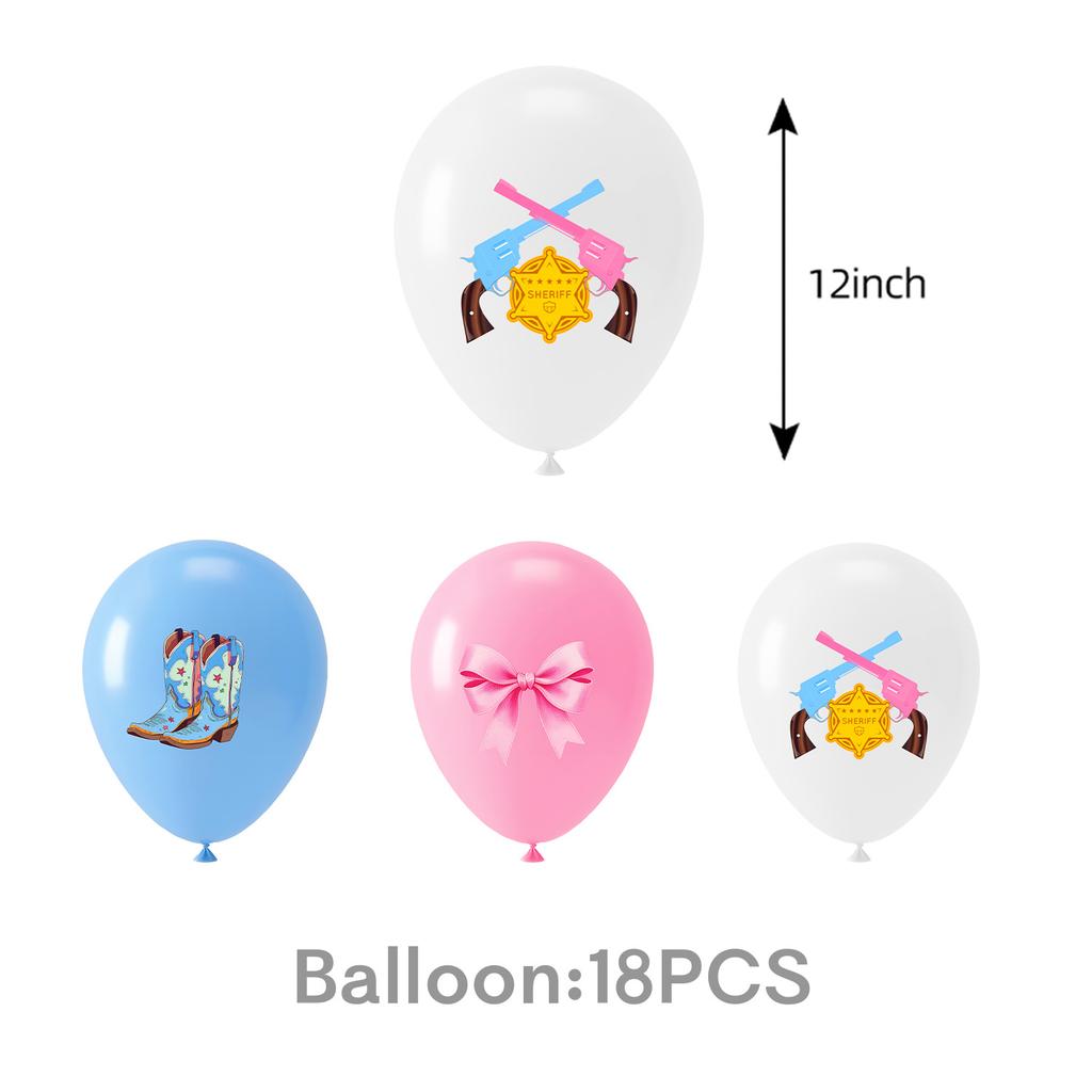 Popular Gender Reveal Theme Party Supplies Denim Style Gender Decoration Arrangement Props Tableware Banner