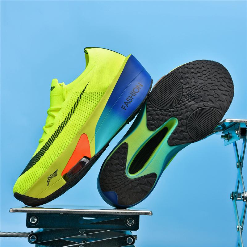 Luchtkussen Hardloopschoenen Specialiteit Marathon Mannen Sport Ademend Lichtgewicht Vrouwen Atletische Antislip Sneakers 37 yellow