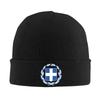 Čepice s erbem Řecka Pletená čepice Beanie Klobouky Hippie Teplá Unisex Dámské Klobouky Zima Tištěné Y2K Cool Čepice Dárek