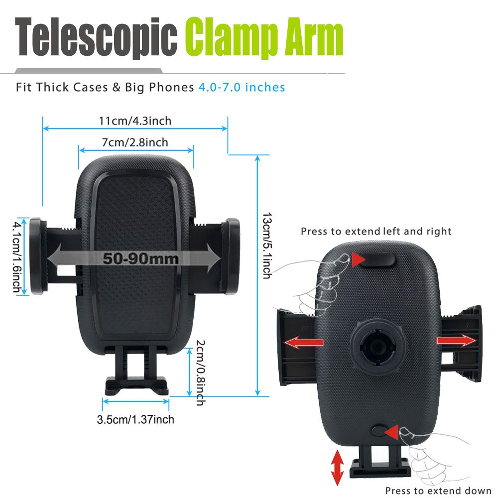 Car Cup Holder Cellphone Mount Stand 360° Rotation Mobile Phone Cradle Compatible For IPhone Android Phone