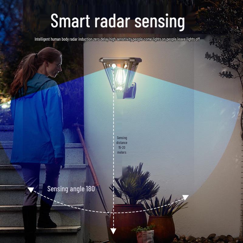 2025 Solar Wall and Ground Light: Multifunctional, Waterproof, Portable, with Human Motion Sensor for Garden