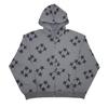 Hoodie Coat Star Print Pockets Zipper Closure Elastic Thread Cuff Long Sleeve Loose Unisex Hooded Streetwear Hip Hop Fall Winter