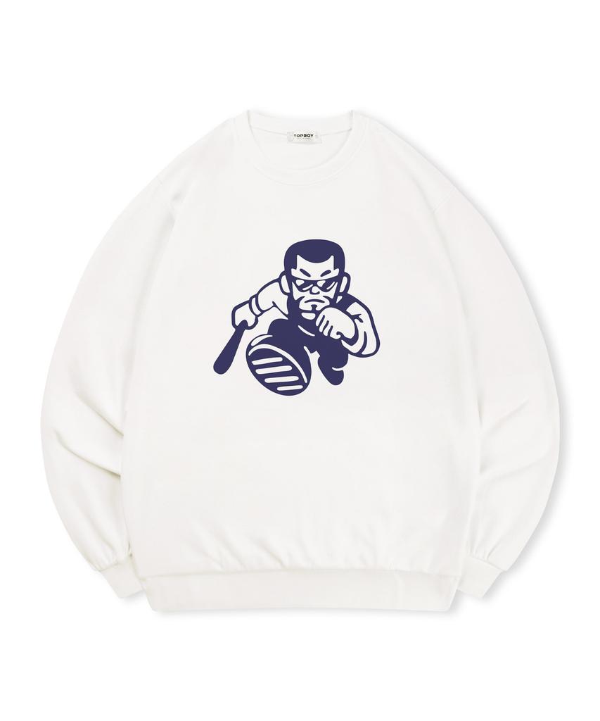 TOPBOY [Non-Fleece Or Fleece] Gorilla Print Sweatshirt (C Type)