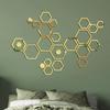 24pcs Hexagon 3D Mirror Wall Stickers Bedroom Creative Self Adhesive Decoration Honey Comb Waterproof Stickers Home Decor