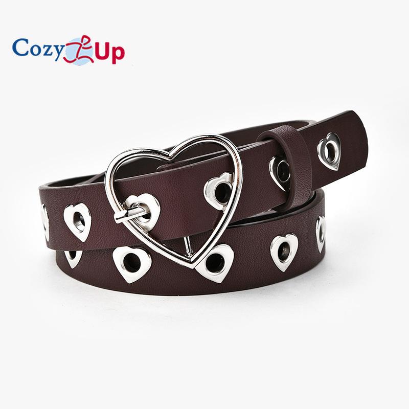 Cozy Up New Women's Jeans Belt Fashion Heart-Shaped Air Eye Hollow Belt