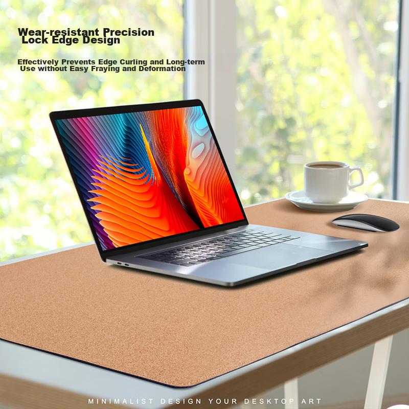 EXCO 1.2-Meter Cork Waterproof Leather Mouse Pad, Extra Large Computer Desk Mat, Leather Table Cover, Oversized Gaming Keyboard Pad, Charm Blue 9779