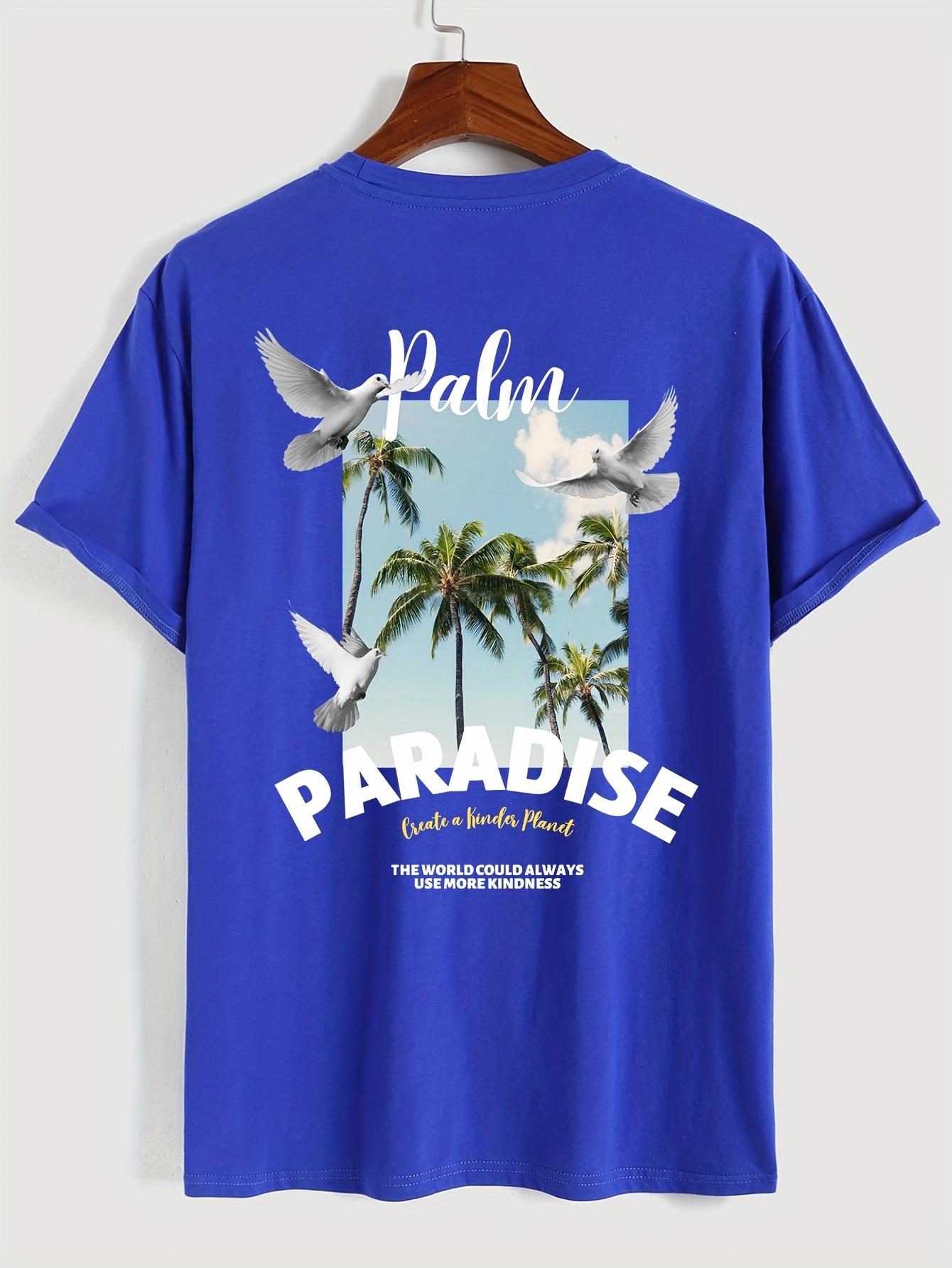 

Premium Mens Coconut Trees Graphic Tee Soft 100% Cotton Lightweight & Ventilated Short Sleeves Perfect for Outdoor Adventures 4XL
