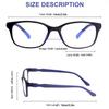 (+1.0 To +4.0) 2pcs Minimalist Black Frame Blue Light Reading Glasses- Unisex Lightweight Comfort Fit for Computer/Reading