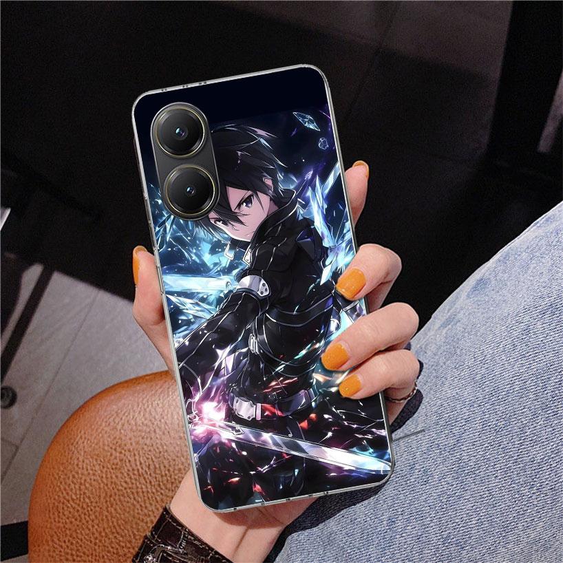 Sword Art Online Kirito Phone Case For Xiaomi Poco X7 X6 X5 Pro F7 Ultra Redmi 15C 15 13C 13 12C 12 10 10A 10C 9 9A 9C 9T Cover