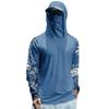 Herre Performance Fiske Raglan Halloween Trykk Hettegenser - UPF 50+ UV Langermet Solbeskyttende Skjorte med Mesh Visir