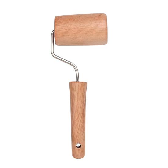 Wood Rolling Pin Non-Stick Dough Roller for Pizza Pastry Ergonomic Mini Dough Rolling Pin Easy-Clean Essential Baking Tool for Home Kitchen