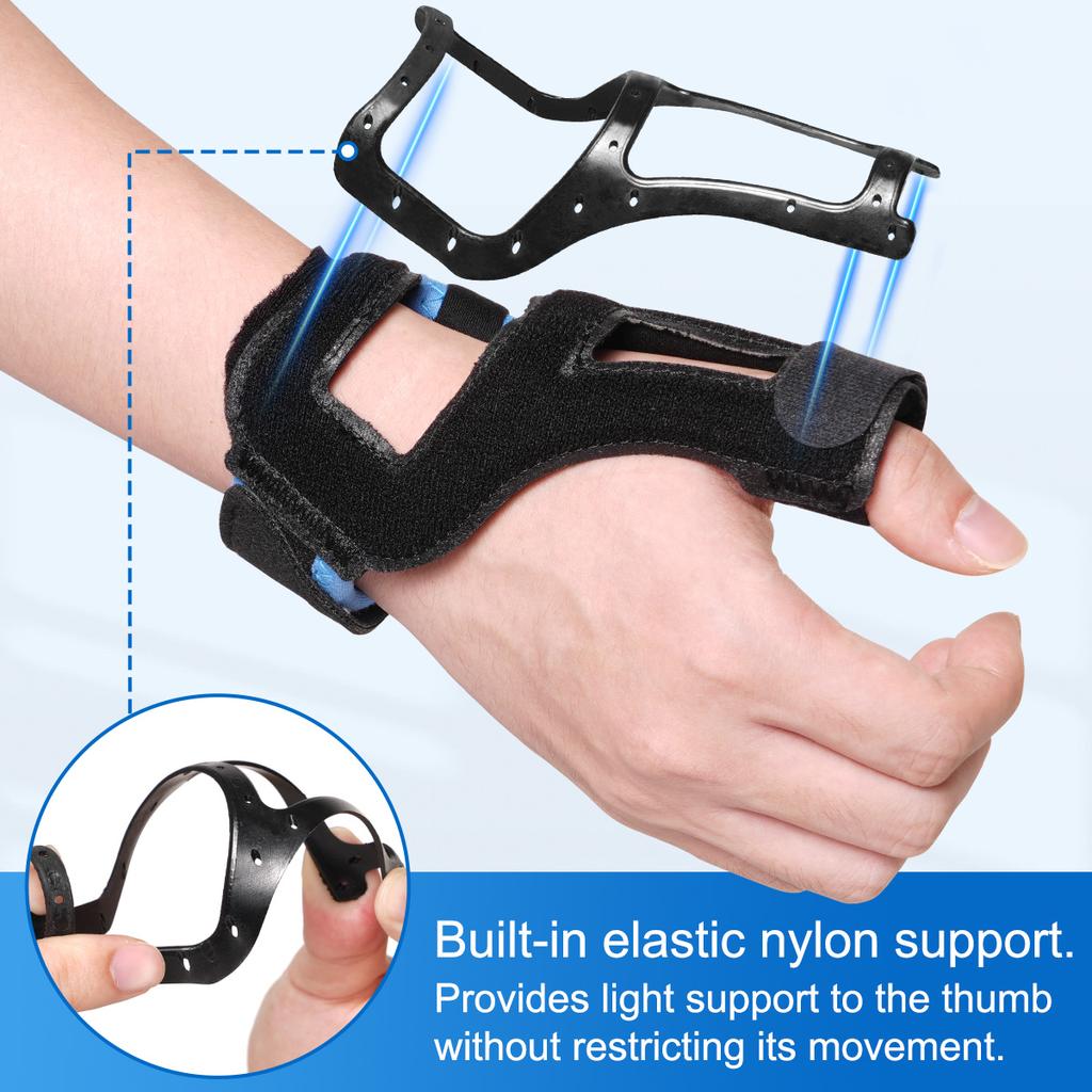 Velpeau Thumb Splint Breathable For Trigger Finger And De Quervain'S Disease, Thumb Stabilizer Support Fits Left And Right Hand
