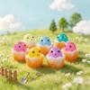 12Pcs Mini Broken Egg Chick Figurine Glow-in-the-dark Miniature Cartoon Egg Chick Resin Statue Sculpture