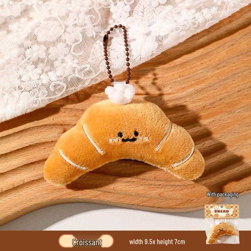 

Плюшевая кукла-круассан, брелок для сумки и аксессуар для рюкзака