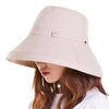 Cotton Linen Women's Sunshade Hat Wide Brim Windproof Hat Versatile Fisherman's Hat  Garden
