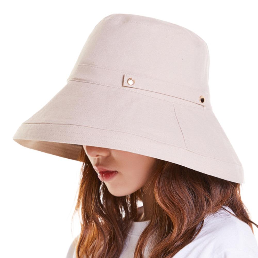 Cotton Linen Women's Sunshade Hat Wide Brim Windproof Hat Versatile Fisherman's Hat  Garden