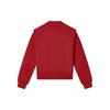 FILA Embroidered Logo Pattern Loose Pullover Sweatshirt Women tops Hot-Red F11W318204FRD
