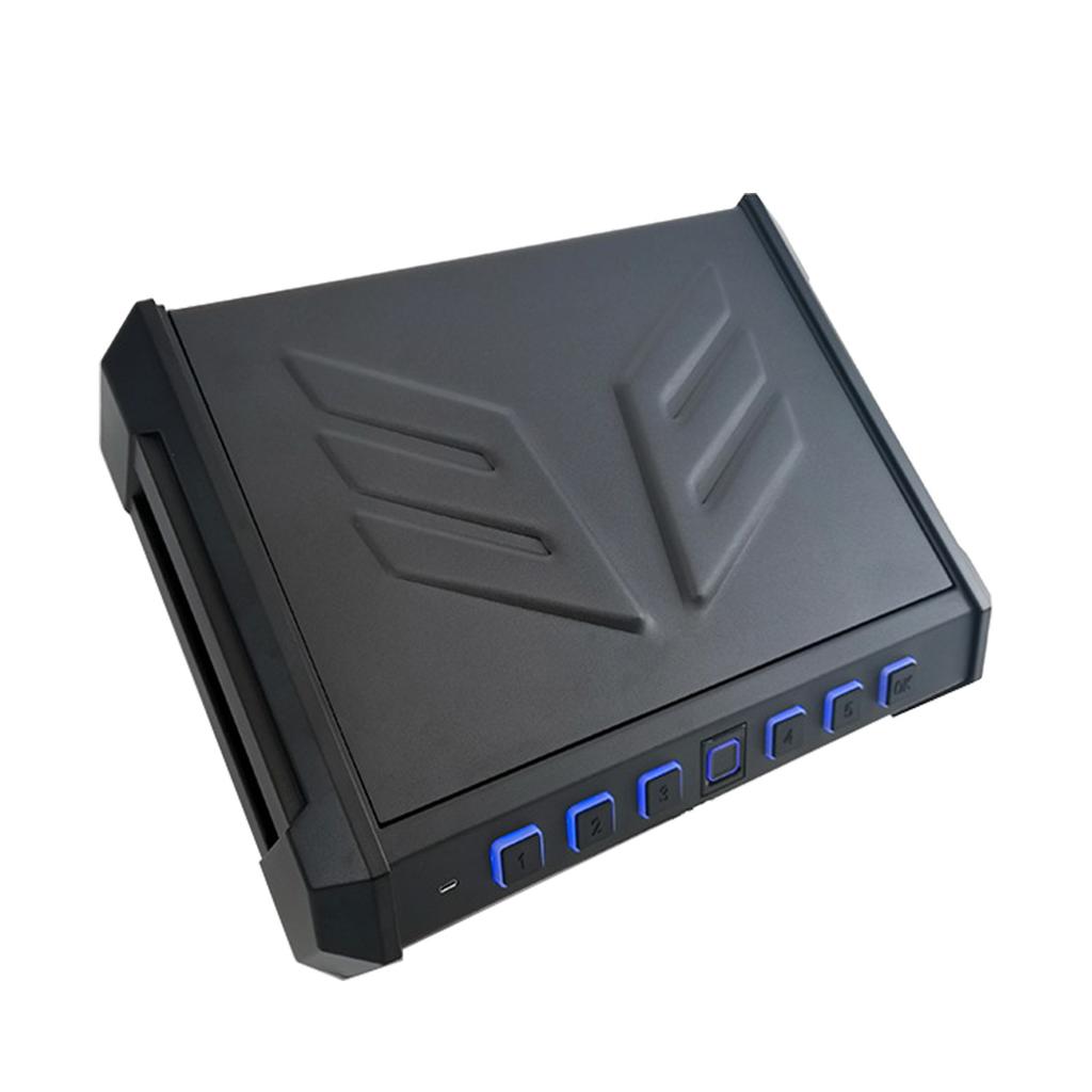 Gun Safe Box Biometric Fingerprint Key Password Access Portable Steel Security 8L Capacity