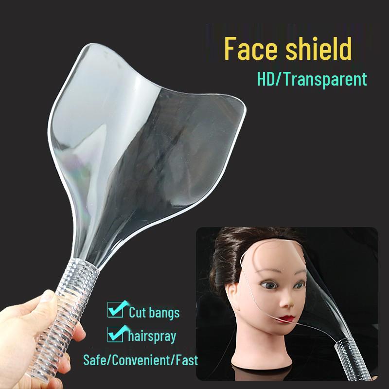 Průhledný obličejový štít pro kadeřnictví - Vysoce definovaný nástroj pro barbering a stříhání vlasů
