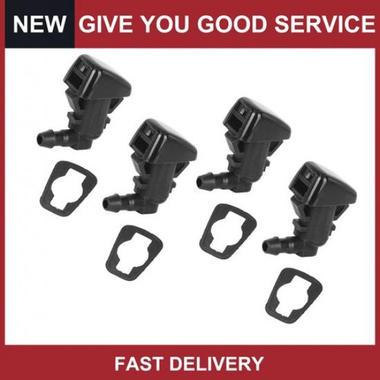 Pack of 4 For Ford Edge 2011-2015 Windshield Washer Nozzle with Rubber Gasket