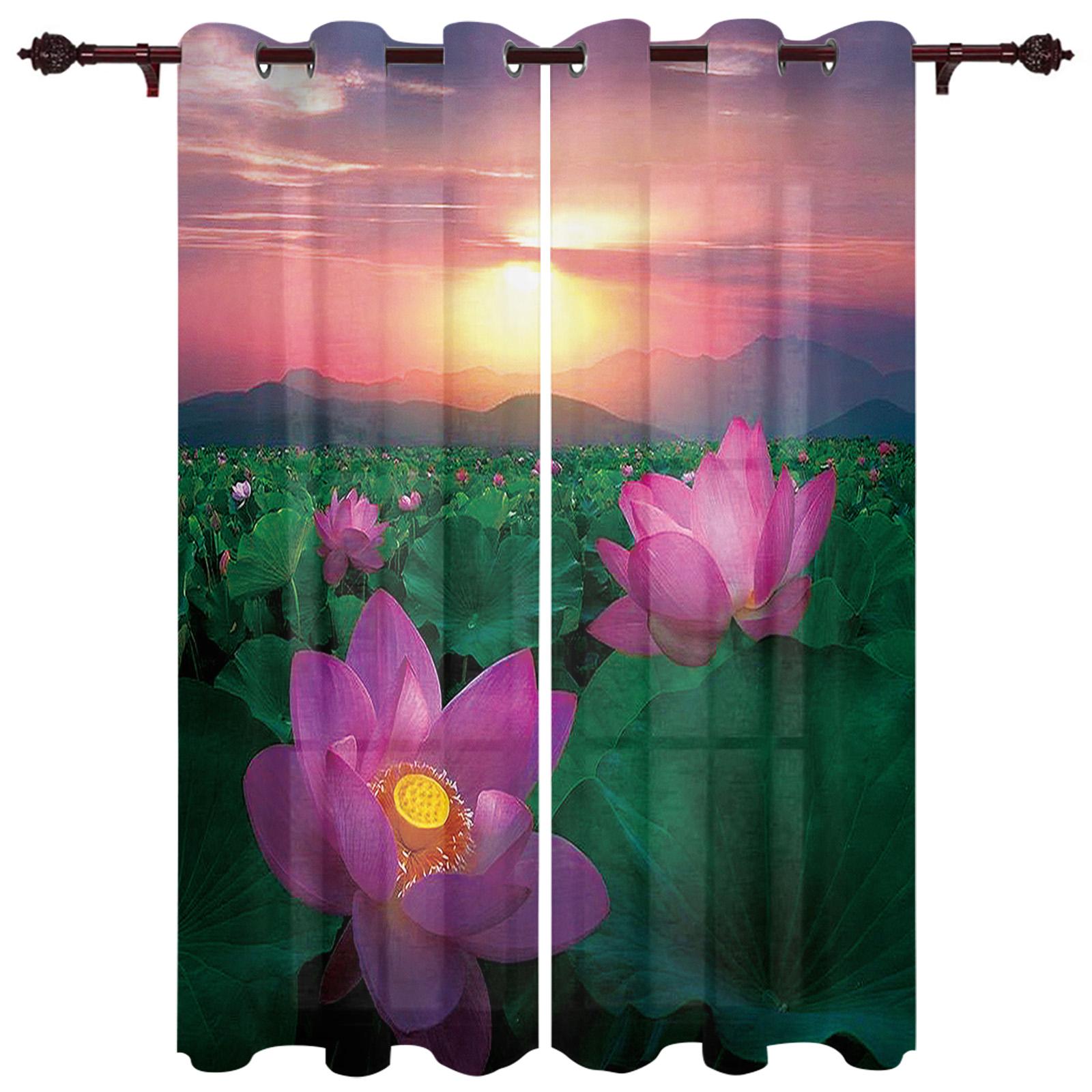 Шторы на окна Zen Stones White Lotus Home Decor Шторы для спальни Шторы на кухню Шторы — фото 12