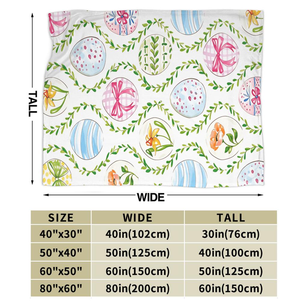 Easter Egg Bedding Throws Soft Aesthetic Blanket  For Outdoor Plane Travel Flannel Bedspread Bed Cover