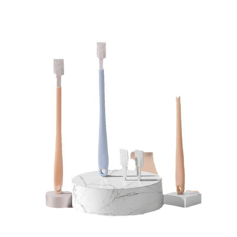 Disposable Toilet Brush with Long Handle, Bathroom Cleaning Brush for Deep Cleaning, No Dead Corners