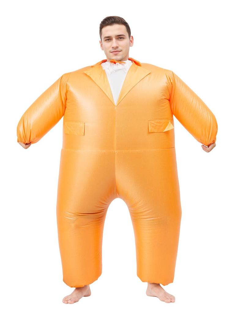 Inflatable Tuxedo Suit Costume, Adult, Orange