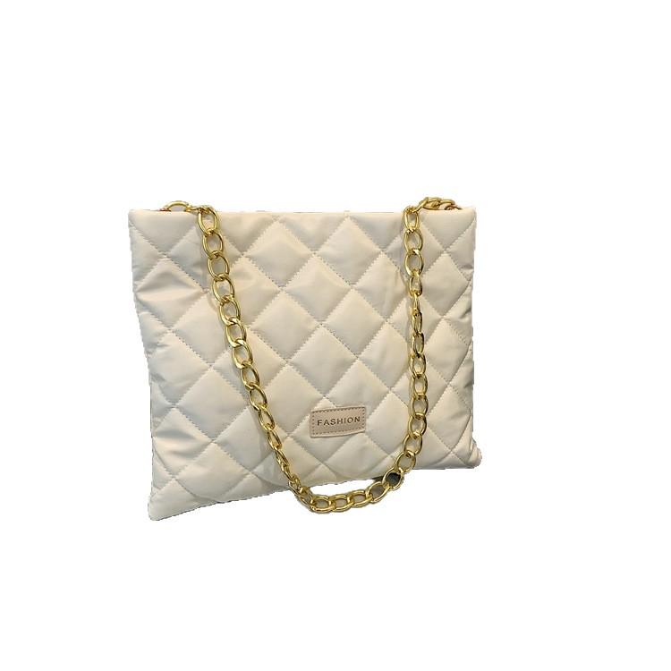 Herbst 2025 Trendige Diamant-Rauten-Stickerei Kette Schultertasche