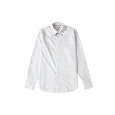 Subtle Check Lightweight Flannel Shirt Men Shirts White A69K1-CZ2