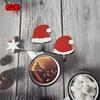 2 Pieces Christmas Santa Hat Adhesive Wall Hooks, Holiday Adhesive Hooks for Christmas Decoration