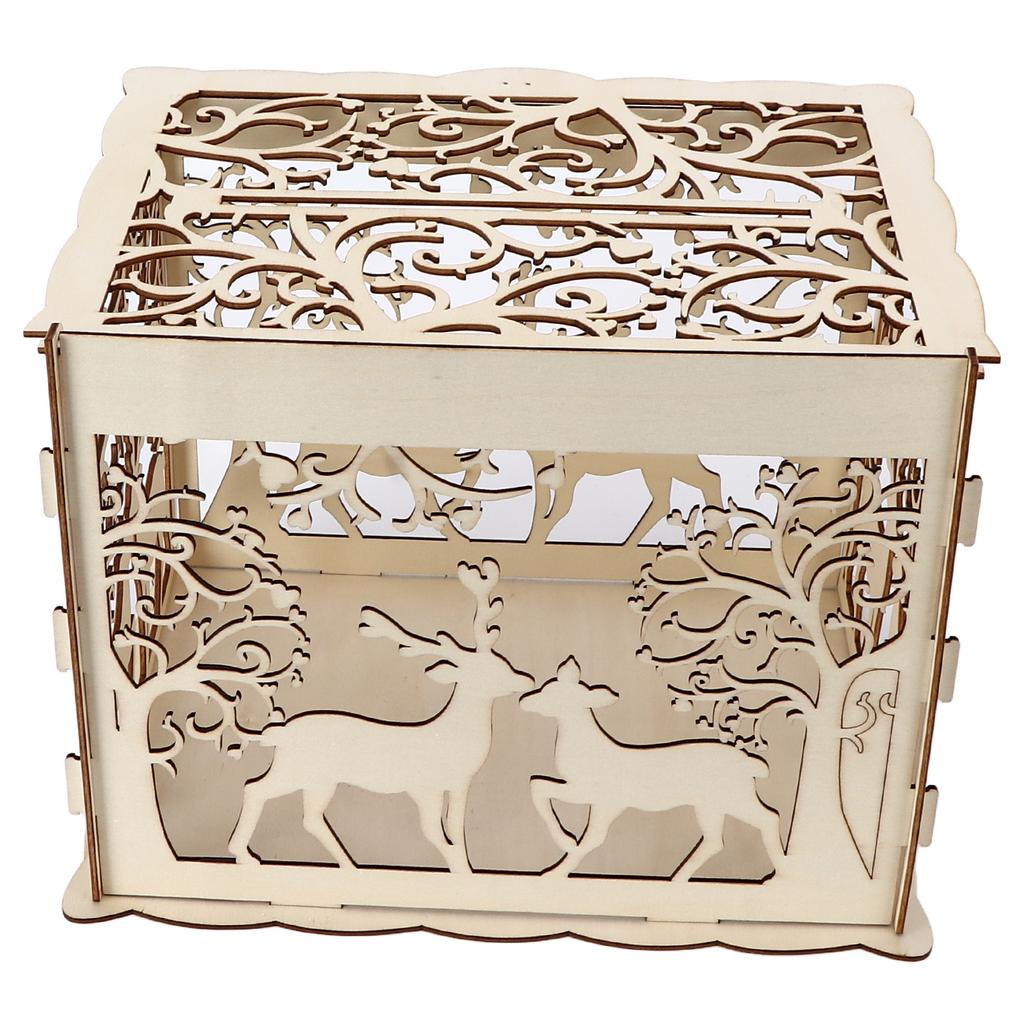 Grußkartenbox DIY Holz Paar Hirsch Hochzeitskartenetui Gästebuchbox Dekorationsbox