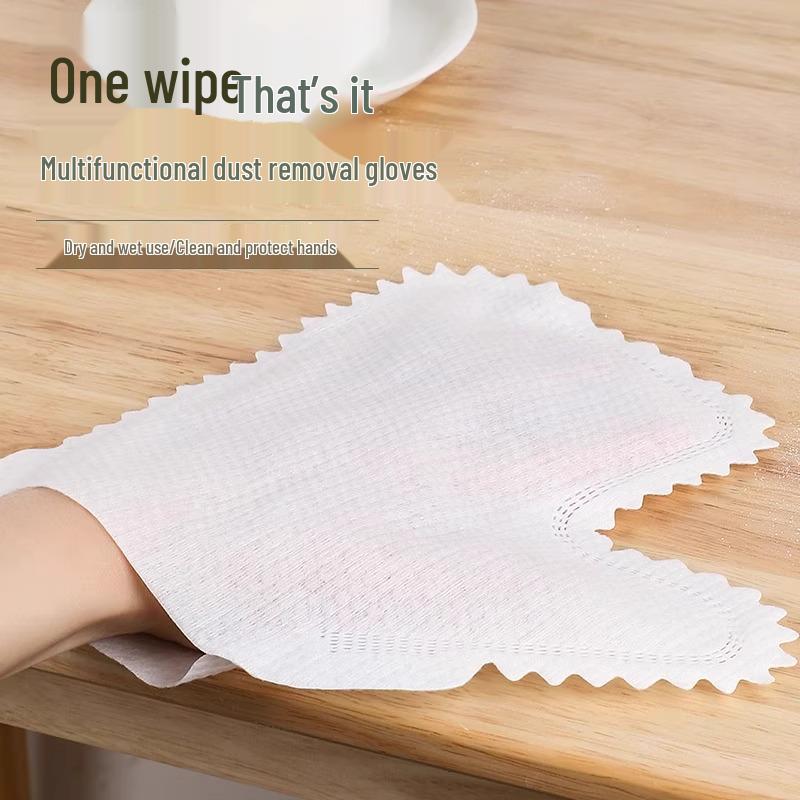 Elektrostatische Staubentfernung Einweg-Handschuhe - Vliesstoff zur Haaraufnahme, Haushaltsreinigung und Fensterwischen.