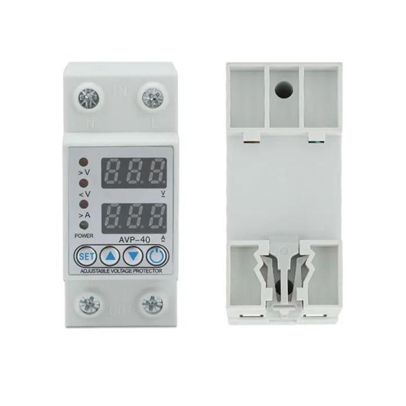 Universalspenningsrelé 40A (Justerbar spennings-/strømterskel) Enfase, automatisk tilbakestilling