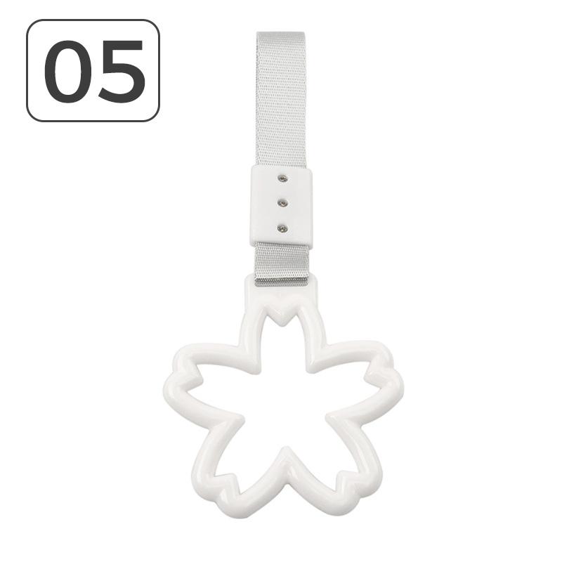 Flower-shaped Plastic Pull Ring Car Handrail Belt Decorative Rear Bumper Warning Ring Subway Train Bus Handle Strap